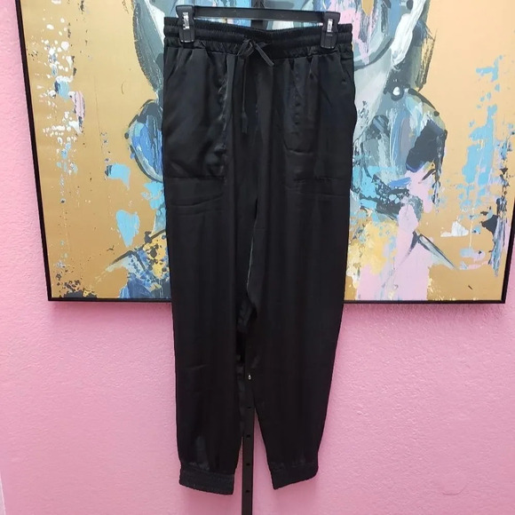 Silky Satin Feel Joggers Size Large - Picture 1 of 6